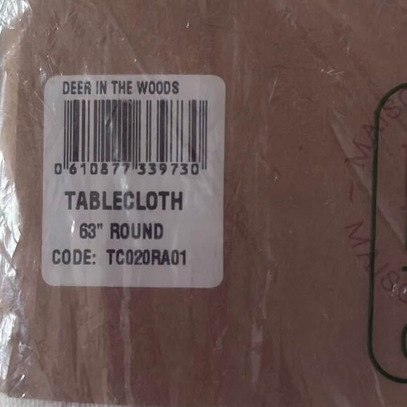 Maison d' Hermine Deer In The Woods Round Tablecloth - Picture 7 of 7